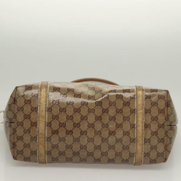 GUCCI GG Crystal Tote Bag Coated Canvas Beige Gold - Picture 9 of 12